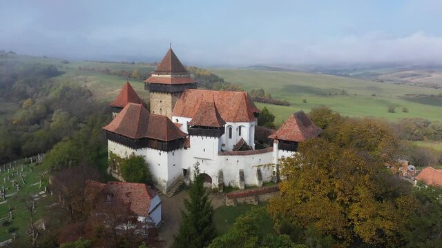 Viscri, Brasov. Fortified church in Transylvania, Romania.