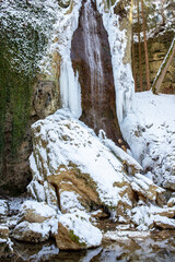 Fototapeta na wymiar Am Wasserfall von Unterdrackenstein