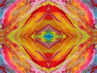 Beautiful abstract background. Pouring acrylic paint on canvas.