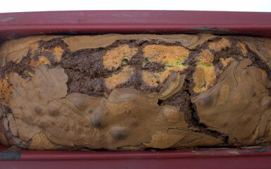 gâteau marbré au chocolat ,fait maison