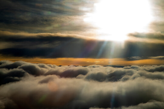 Clouds layer about Colorado at Sunset.