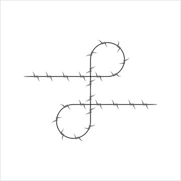 recommend clip art: Barbed Wire Icon M_2101001
