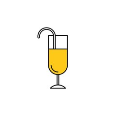 Juice flat vector icon. Cocktail flat vector icon