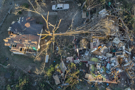 Damage from EF4 Tornado on March 3, 2019 in Smith Station, Alabama
