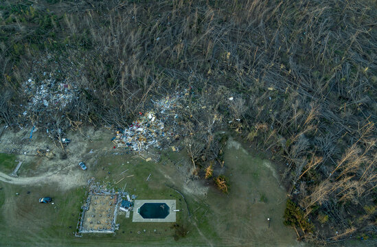 Damage from EF4 Tornado on March 3, 2019 in Beauregard, Alabama