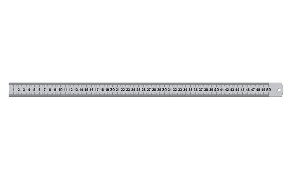 three metal rulers of different sizes without background 36113564 PNG