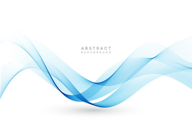 Vector blue color abstract wave design element