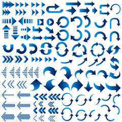 カラフルな矢印アイコンのベクターセット