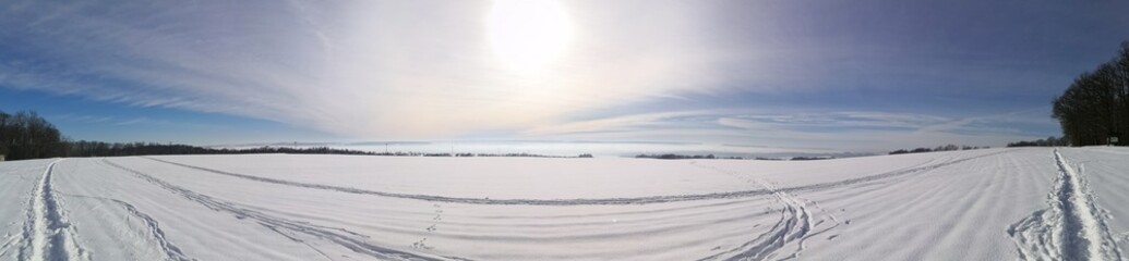 Winterlandschaft in der Nähe von Nordhausen