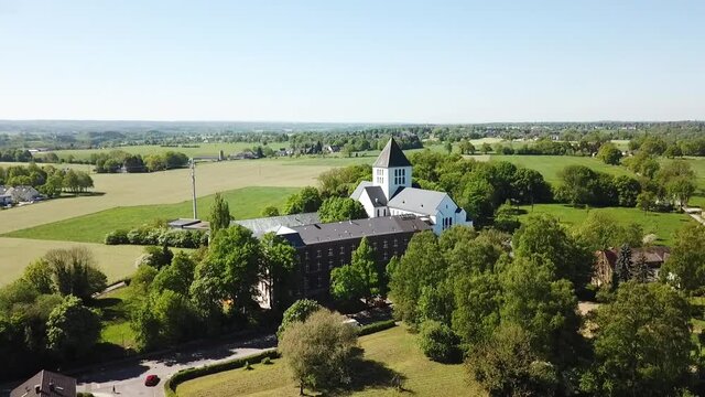Circling flight around a church