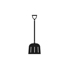 Snow shovel icon. Vector. Flat design.	