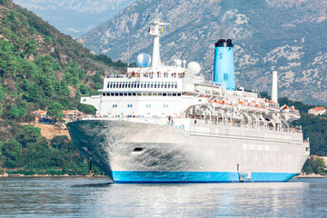 Cruise ship . Large passenger ship moored at the Bay 