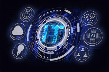 information technology (IT), digital transformation, digitalization concept