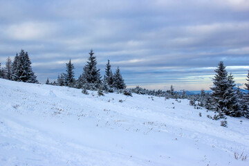 Winter landscape - Rax Mountain in the Austrian Alps, Lower Austria