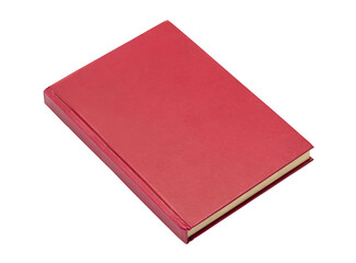 side of red book isolated on white background, high resolution image