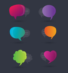 Modern Graphic Chat Bubble Vector illustration