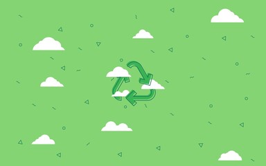 Recycle Green banner vector illustration