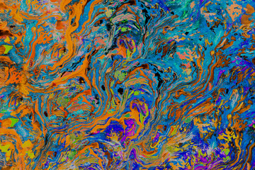 Colorful paint patterns as Abstract art background texture