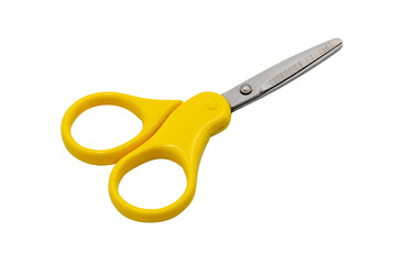 Small yellow scissors isolated, high resolution image