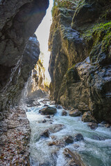 Partnachklamm in Garmisch-Partenkirchen, a canyon in germany