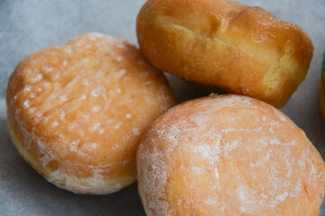 Assorted donuts with different frostings