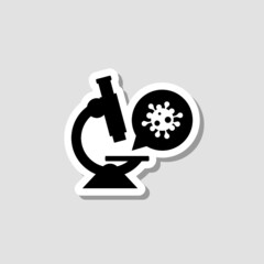 Laboratory Microscope, Research Tool sticker icon