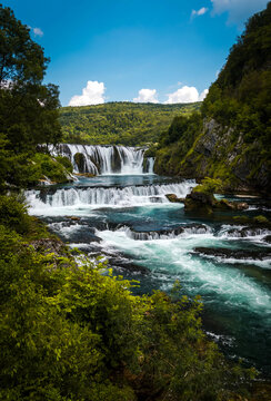 Strbacki Buk waterfall on the Una river in Bosnia and Herzegovina