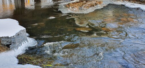 waterfall in winter