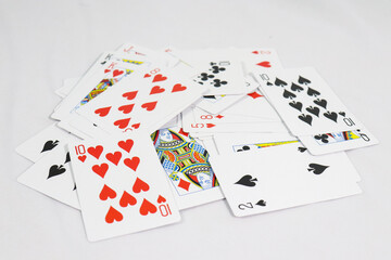 playing cards white background