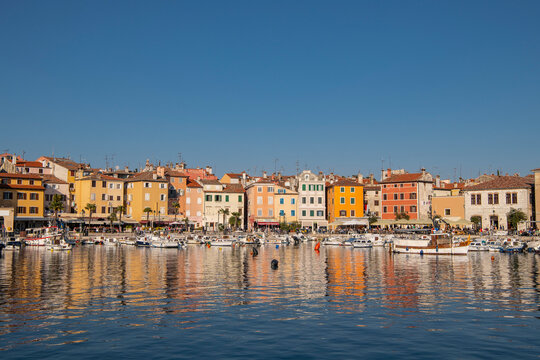 the harbour of the Istrian town of Rovinj in Croatia