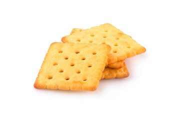 Crackers isolated on a white background