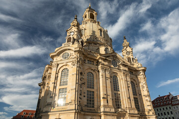 Fototapeta na wymiar Baroque Facade of Dresden Frauenkirche
