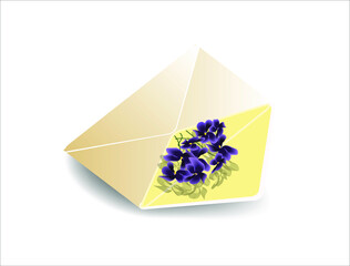 envelope with flowers