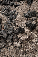 an ash background close up