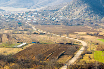 View of the old village in Georgia, Bolnisi village landscape