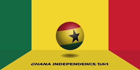 Ghana Independence day design with Ghana ball.