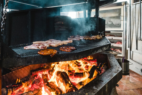 Traditional barbecue on a restaurant in Tenerife