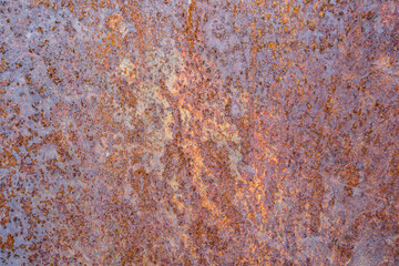 Rusty metallic iron and metal surfaces texture background with corrosion.