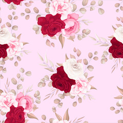 Elegant floral pattern with soft flowers