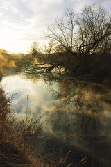 sunrise over the river