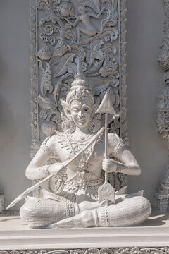 Statue at Wat Ming Muang Temple in Nan