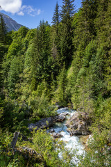 Fototapeta na wymiar Waterfall in Vanoise national Park, French alps