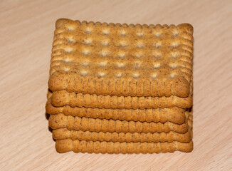 a close-up with many biscuits