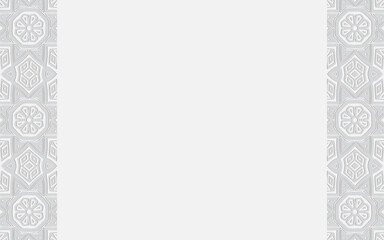 White geometric convex volumetric vertical inserts from a 3D ethnic pattern. Embossed background of the peoples of Africa, Mexico, India. Texture for presentations.