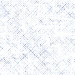 Striped grunge plaid halftone blue and white seamless pattern background