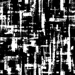 Black and white contemporary art seamless pattern background. Abstract grunge geometric shapes texture