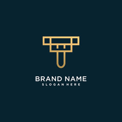 letter T logo with golden creative concept for company or person Premium Vector part 8