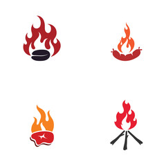 Fire flame vector illustration design template