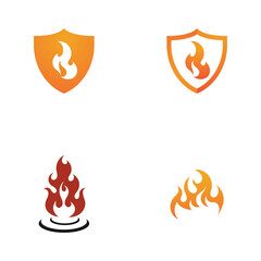 Fire flame vector illustration design template