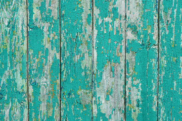 Blue Painted Wood Planks as Background or Texture, Natural Pattern